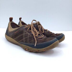 Merrell Women's 11 Walking Shoes Hiking Trail Mimosa Glee Mocha Brown Suede